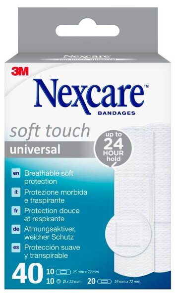 Nexcare™ Pflaster Soft Touch Universal N0540ASNEW weiß, 40 St.