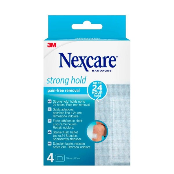 Nexcare™ Pflaster Strong Hold Pain-Free Removal N0904NAMN weiß 7,6 x 10,1 cm, 4   ( N0904NAMN )