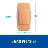 Nexcare™ Pflaster Duo MAXI N17-8-1M beige 5,1 x 10,2 cm, 5 St.