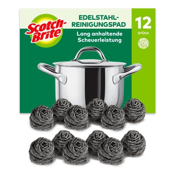 Scotch-Brite Stainless Steel Topfreiniger, 12 St.