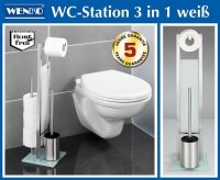 WENKO WC-Garnitur Rivalta silber Metall, 1 St.