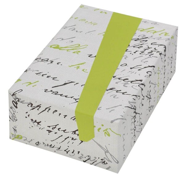 JUNG SCHÖNER VERPACKEN Geschenkpapier Lirica Schrift mehrfarbig beidseitig bedruckt, 20,0 m