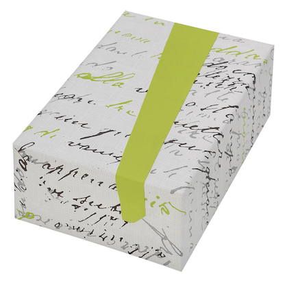 JUNG SCHÖNER VERPACKEN Geschenkpapier Lirica Schrift mehrfarbig beidseitig bedruckt, 20,0 m