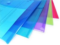 RAPESCO® Dokumententaschen DIN A5 farbsortiert genarbt 0,20 mm, 5 St.