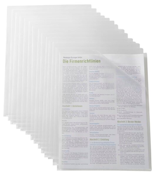 RAPESCO® Sichthüllen DIN A4 transparent genarbt 0,10 mm, 25 St.