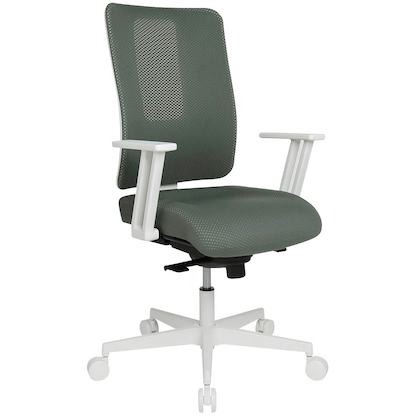 Topstar Bürostuhl Sitness Life 50, FY530E CR22 Stoff grau, Gestell weiß