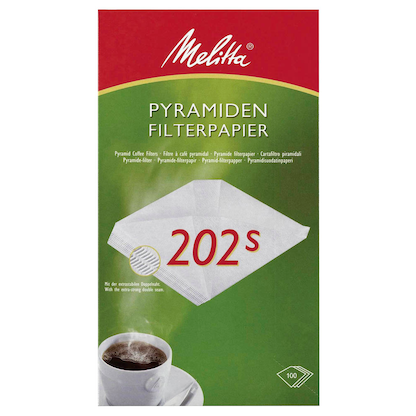 Melitta PYRAMIDEN FILTERPAPIER 202s Kaffeefilter, 100 St.