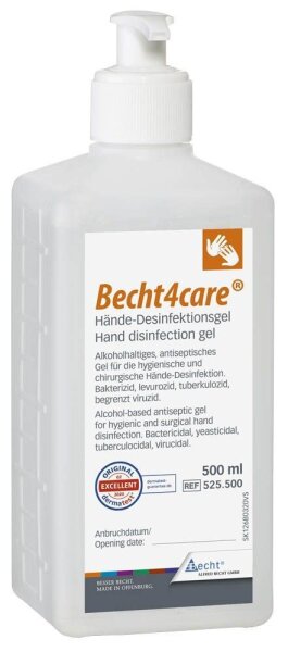 Becht4care® Händedesinfektionsgel 500 ml