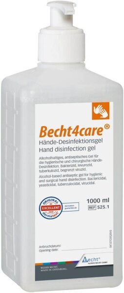 Becht4care® Händedesinfektionsgel 1 l