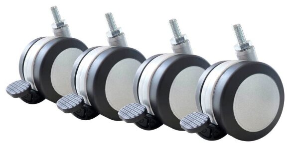 Kerkmann Rollen für Schreibtische Move 4, 1 Set