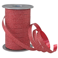 PRÄSENT Geschenkband POLY GLITTER Glitter rot 10,0...