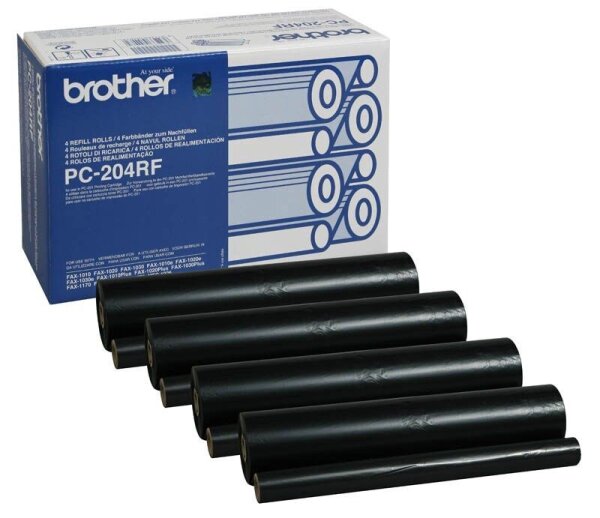brother PC-204RF schwarz Thermo-Druckfolie, 4 Rollen