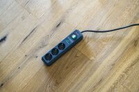 brennenstuhl Eco-Line 3-fach Steckdosenleiste mit Überspannungsschutz 1,5 m schwarz