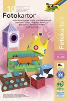 folia Fotokarton farbsortiert 300 g/qm 10 Blatt