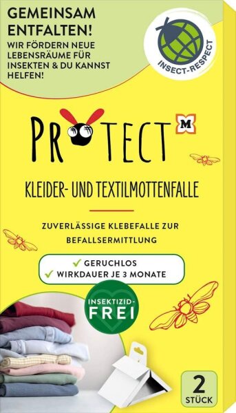 PROTECT Mottenfalle Kleider- und Textil weiß, 2 St.