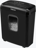 Fellowes Powershred 6M Aktenvernichter mit Partikelschnitt P-4, 4 x 12 mm, bis 6 Blatt, schwarz