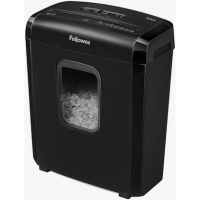 Fellowes Powershred 6M Aktenvernichter mit Partikelschnitt P-4, 4 x 12 mm, bis 6 Blatt, schwarz