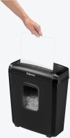 Fellowes Powershred 6M Aktenvernichter mit Partikelschnitt P-4, 4 x 12 mm, bis 6 Blatt, schwarz
