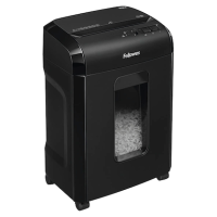 Fellowes Powershred 10M Aktenvernichter mit Partikelschnitt P-5, 2 x 12 mm, bis 10 Blatt, schwarz
