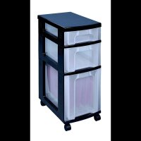 Really Useful Box Aufbewahrungsbox transparent, schwarz...