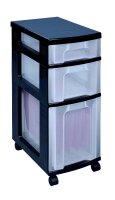 Really Useful Box Aufbewahrungsbox transparent, schwarz...