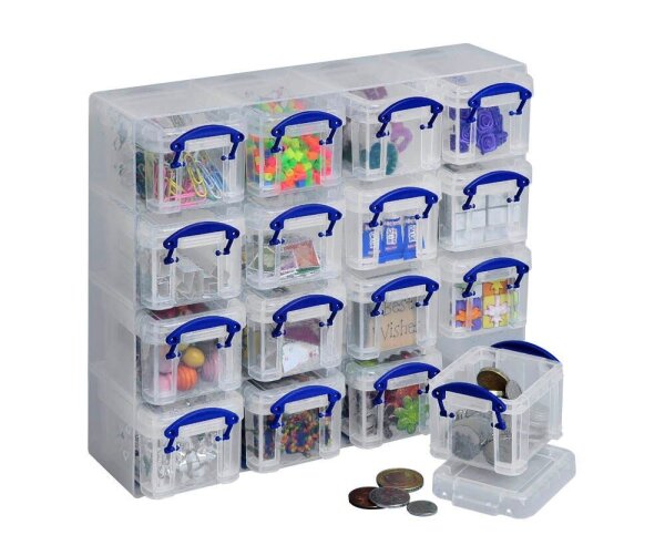 Really Useful Box Kleinteilemagazin 16x 0,14 l transparent 28,0 x 8,5 x 22,5 cm, 1 St.