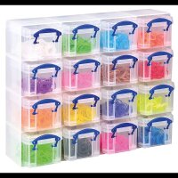 Really Useful Box Kleinteilemagazin 16x 0,14 l transparent 28,0 x 8,5 x 22,5 cm, 1 St.