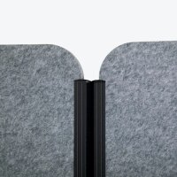 MAUL Akustik-Trennwand MAULcocoon  9701189, dunkelgrau 100,0 x 182,0 cm mit Rollen, 1 St.