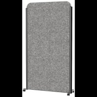 MAUL Akustik-Trennwand MAULcocoon  9701189, dunkelgrau 100,0 x 182,0 cm mit Rollen, 1 St.