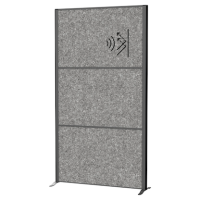 MAUL Akustik-Trennwand MAULconnecto 9601089, dunkelgrau 100,0 x 182,0 cm, 1 St.