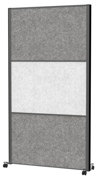MAUL Akustik-Trennwand MAULconnecto 9602189, hellgrau, dunkelgrau 100,0 x 182,0 cm mit Rollen, 1 St.