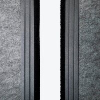 MAUL Akustik-Trennwand MAULconnecto 9602189, hellgrau, dunkelgrau 100,0 x 182,0 cm mit Rollen, 1 St.