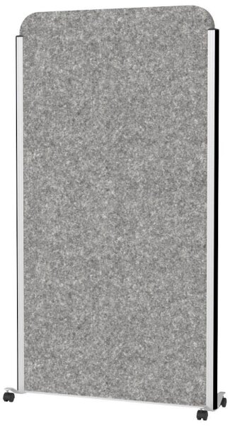 MAUL Akustik-Trennwand MAULcocoon  9701195, dunkelgrau 100,0 x 182,0 cm mit Rollen, 1 St.