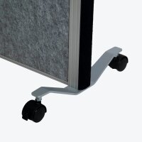MAUL Akustik-Trennwand MAULcocoon  9701195, dunkelgrau 100,0 x 182,0 cm mit Rollen, 1 St.