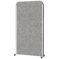 MAUL Akustik-Trennwand MAULcocoon  9701195, dunkelgrau 100,0 x 182,0 cm mit Rollen, 1 St.