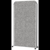 MAUL Akustik-Trennwand MAULcocoon  9701195, dunkelgrau 100,0 x 182,0 cm mit Rollen, 1 St.