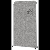 MAUL Akustik-Trennwand MAULcocoon  9701195, dunkelgrau 100,0 x 182,0 cm mit Rollen, 1 St.