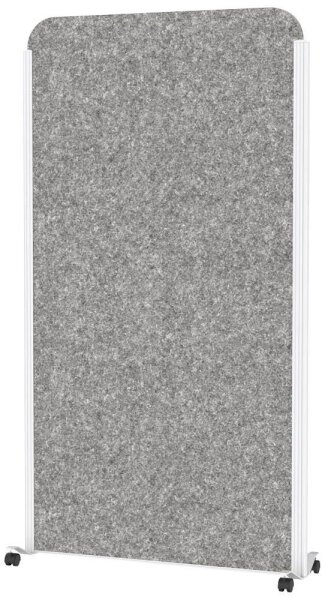 MAUL Akustik-Trennwand MAULcocoon  9701102, dunkelgrau 100,0 x 182,0 cm mit Rollen, 1 St.