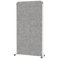 MAUL Akustik-Trennwand MAULcocoon  9701102, dunkelgrau 100,0 x 182,0 cm mit Rollen, 1 St.