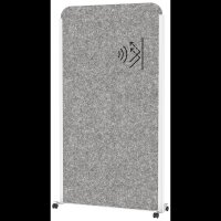 MAUL Akustik-Trennwand MAULcocoon  9701102, dunkelgrau 100,0 x 182,0 cm mit Rollen, 1 St.
