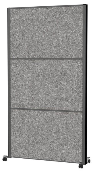 MAUL Akustik-Trennwand MAULconnecto 9601189, dunkelgrau 100,0 x 182,0 cm mit Rollen, 1 St.