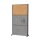 MAUL Akustik-Trennwand MAULconnecto 9605189, dunkelgrau, braun 100,0 x 182,0 cm mit Rollen, 1 St.
