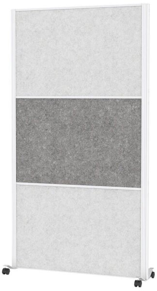 MAUL Akustik-Trennwand MAULconnecto 9612102, dunkelgrau, hellgrau 100,0 x 182,0 cm mit Rollen, 1 St.
