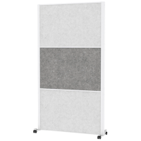 MAUL Akustik-Trennwand MAULconnecto 9612102, dunkelgrau, hellgrau 100,0 x 182,0 cm mit Rollen, 1 St.