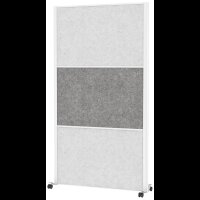 MAUL Akustik-Trennwand MAULconnecto 9612102, dunkelgrau, hellgrau 100,0 x 182,0 cm mit Rollen, 1 St.