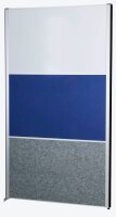 MAUL Akustik-Trennwand MAULconnecto 9651695, blau, dunkelgrau, weiß 100,0 x 182,0 cm, 1 St.