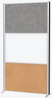 MAUL Akustik-Trennwand MAULconnecto 9651095, braun, dunkelgrau, weiß 100,0 x 182,0 cm, 1 St.