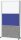 MAUL Akustik-Trennwand MAULconnecto 9651795, blau, dunkelgrau, weiß 100,0 x 182,0 cm mit Rollen, 1 St.