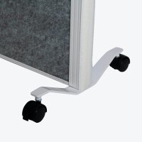 MAUL Akustik-Trennwand MAULconnecto Uplight 9662102, hellgrau 100,0 x 182,0 cm mit Rollen, 1 St.