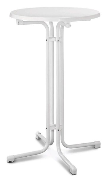 MFG Freizeitmöbel Stehtisch rund Spanplatte weiß 70,0 x 70,0 x 110,0 cm, 1 St.